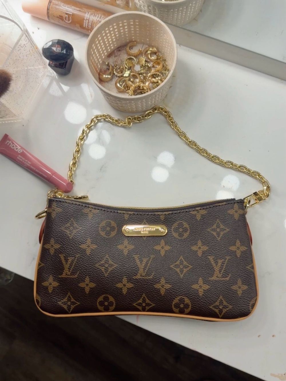 Louis Vuitton Brown Monogram Canvas Chain Wristlet